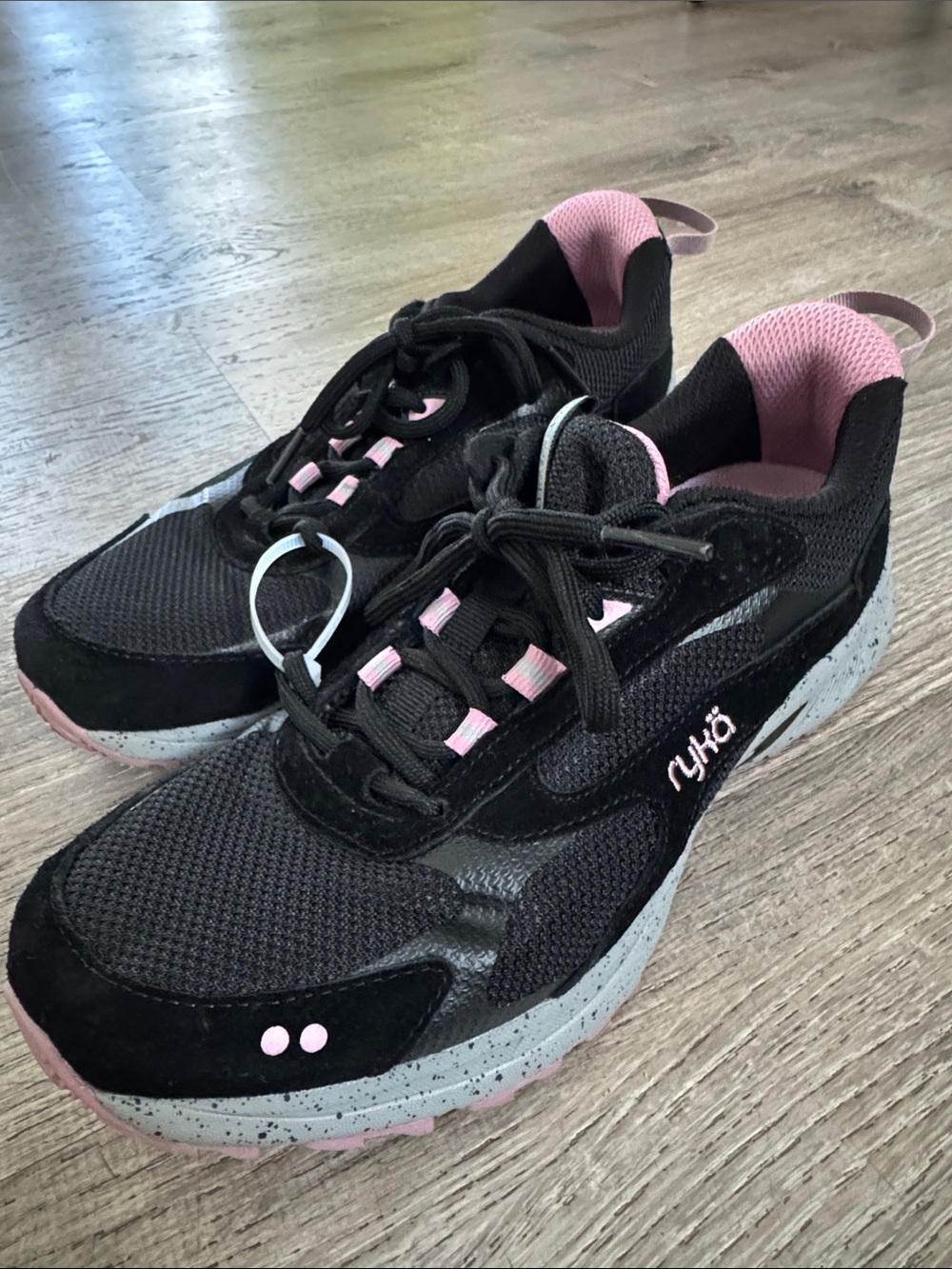 Ryka Black and Pink Women's Cross-Training Sneakers